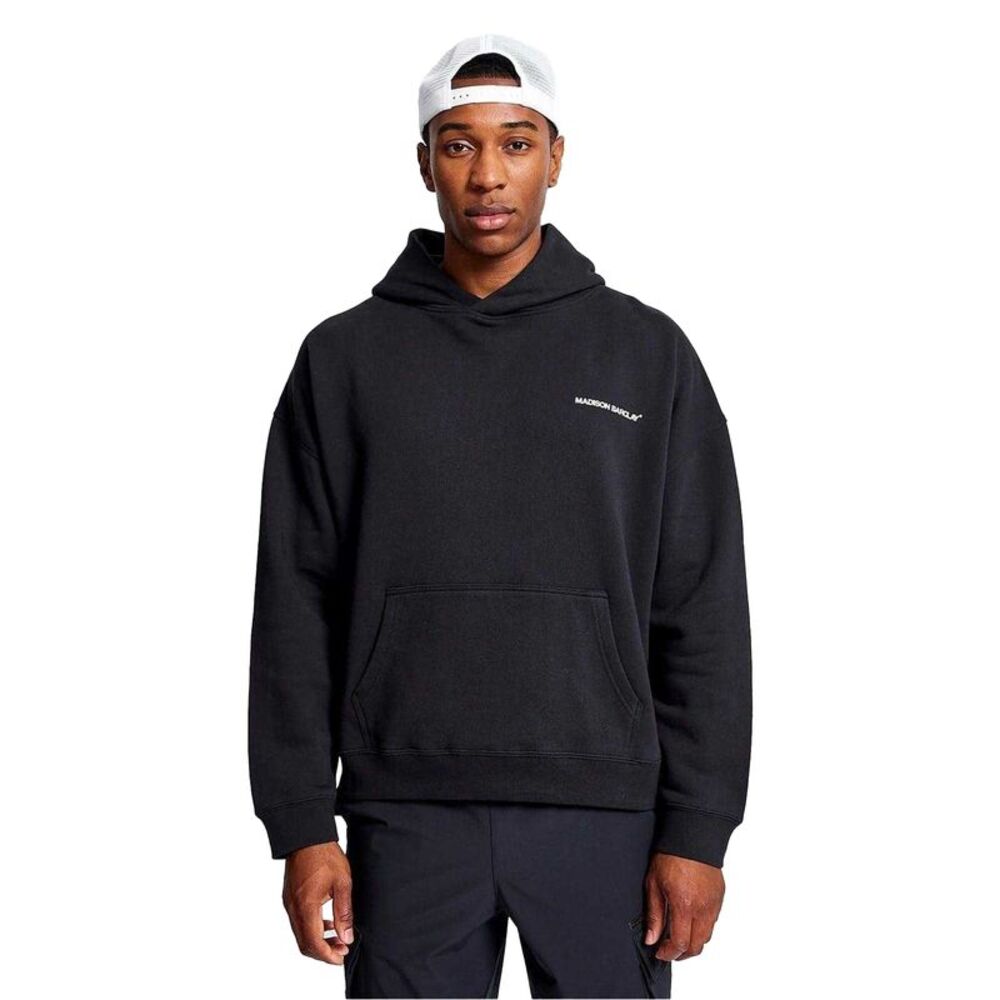 Madison Barclay Mens Relaxed Fit Hoodie / Black